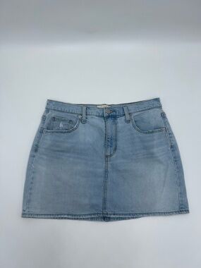 Universal Thread Light Blue Distressed Denim Mini Skirt 10